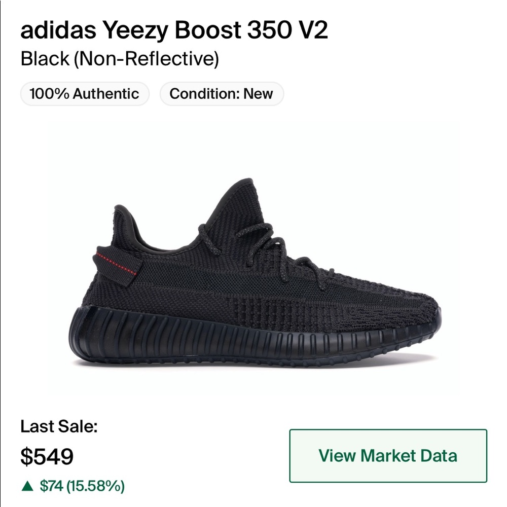 Black Yeezys non reflective